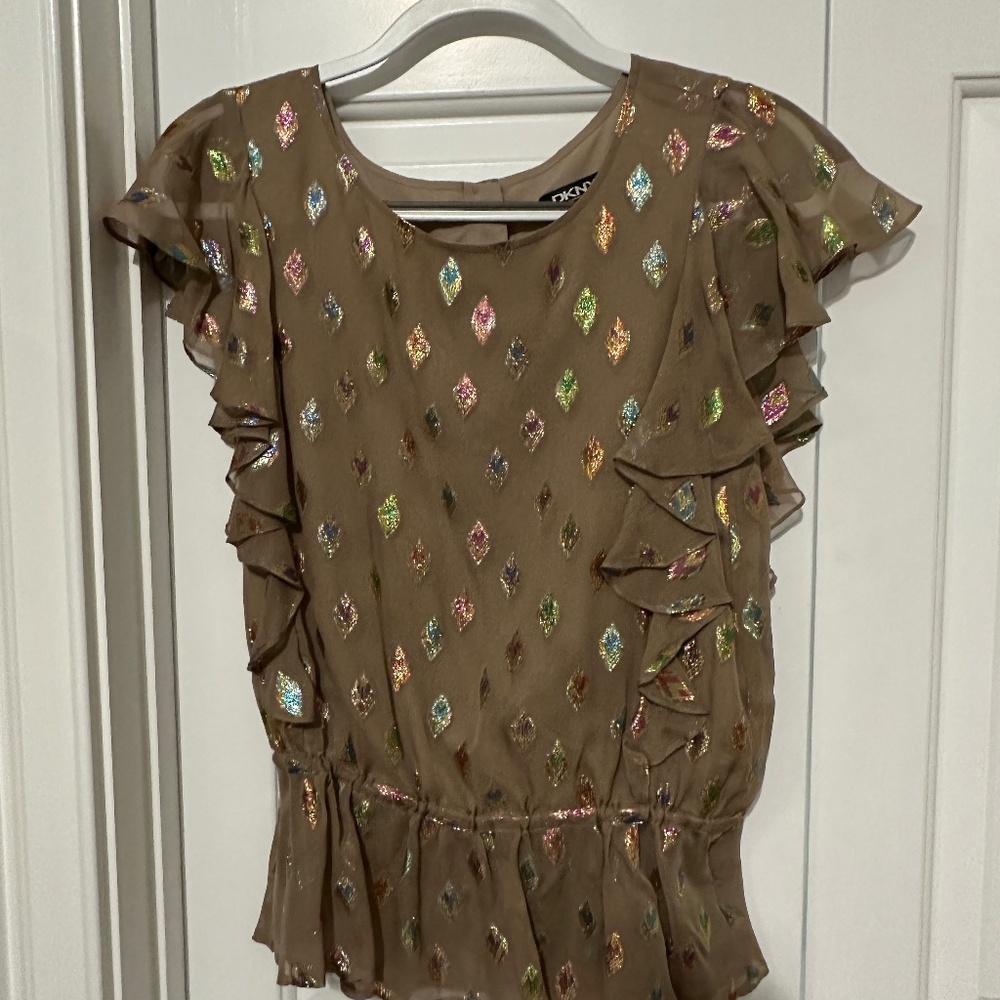 DKNY Chiffon Blouse Size Small